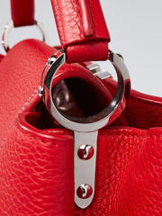 LV Capucines MM Taurillon Leather Bag Rubis