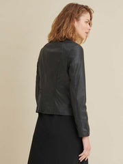 Meg Leather Scuba Jacket