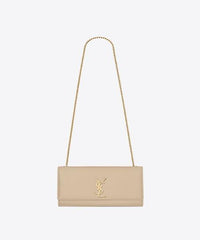 Saint Laurent Kate Medium in Grain De Poudre Embossed Leather Beige