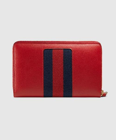 Gucci Sylvie Leather Continental Wallet Black
