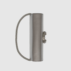 Gucci Dionysus Leather Super Mini Bag Grey
