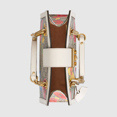 Gucci Padlock Small Shoulder Bag White Flora