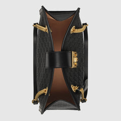 Gucci Padlock Signature Medium Soft Leather Shoulder Bag Black
