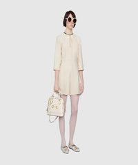 Gucci 1955 Horsebit small top handle bag White
