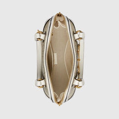 Gucci 1955 Horsebit Small Top Handle Bag White