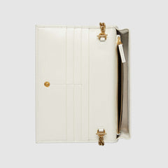 Gucci 1955 Horsebit Wallet With Chain GG Supreme White