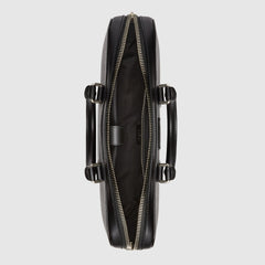 Gucci GG Supreme Briefcase Black/Grey Canvas