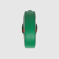 Gucci Ophidia GG Flora Mini Round Shoulder Bag Green