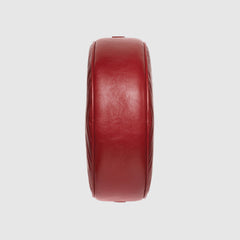 Gucci GG Marmont Mini Round Shoulder Bag Hibiscus Red