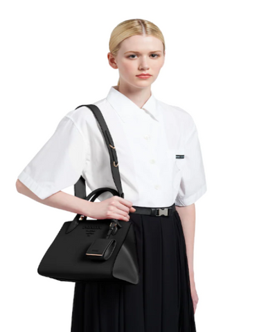 Prada Monochrome Saffiano Leather Bag Magnolia